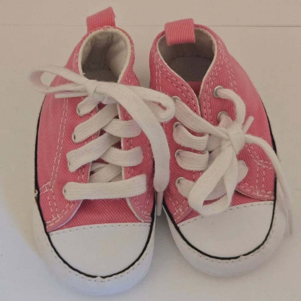 Converse Chuck Taylor All Star Pink Crib Shoes Infant Size 2 88871 High Top
